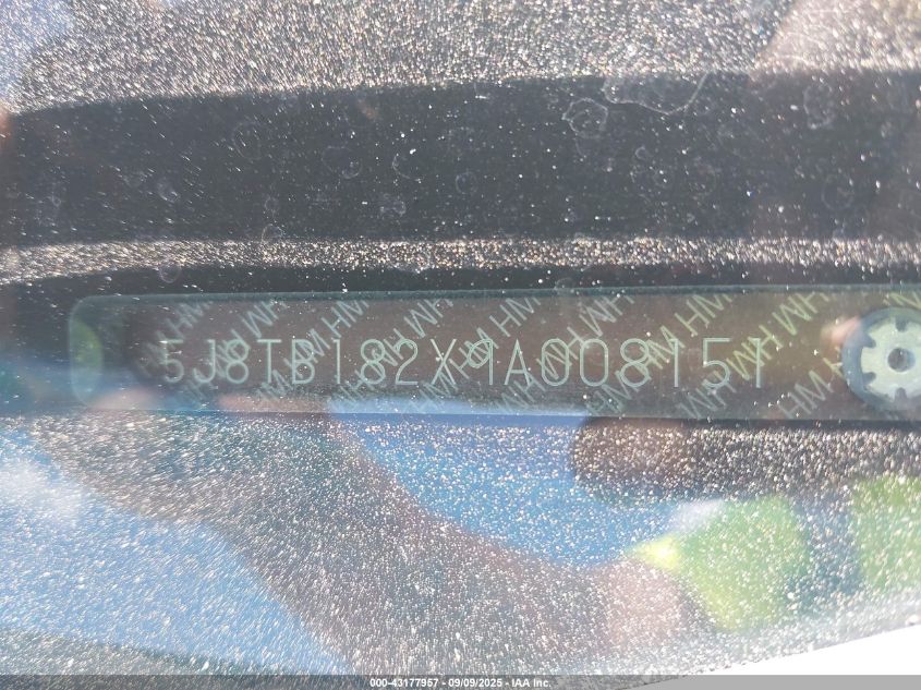 2009 Acura Rdx VIN: 5J8TB182X9A008151 Lot: 43177957