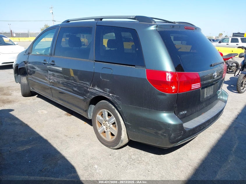 2004 Toyota Sienna Le green van gasoline 5TDZA23C74S097528 photo #4