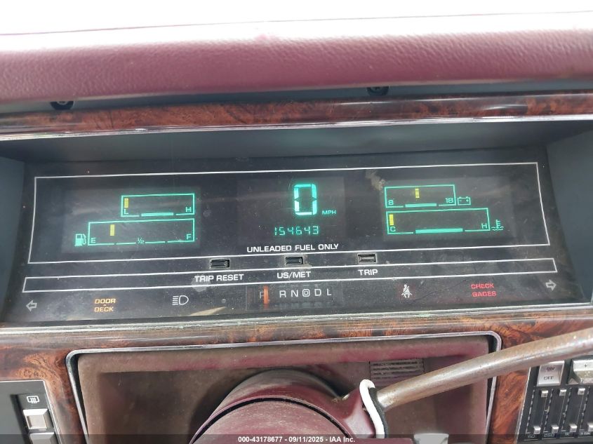 1989 Chrysler New Yorker C-Body Landau VIN: 1C3BC6630KD540291 Lot: 43178677