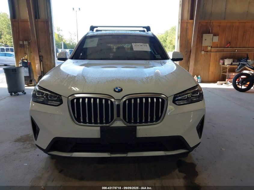 2022 BMW X3 xDrive30I VIN: WBX57DP06NN175610 Lot: 43178718