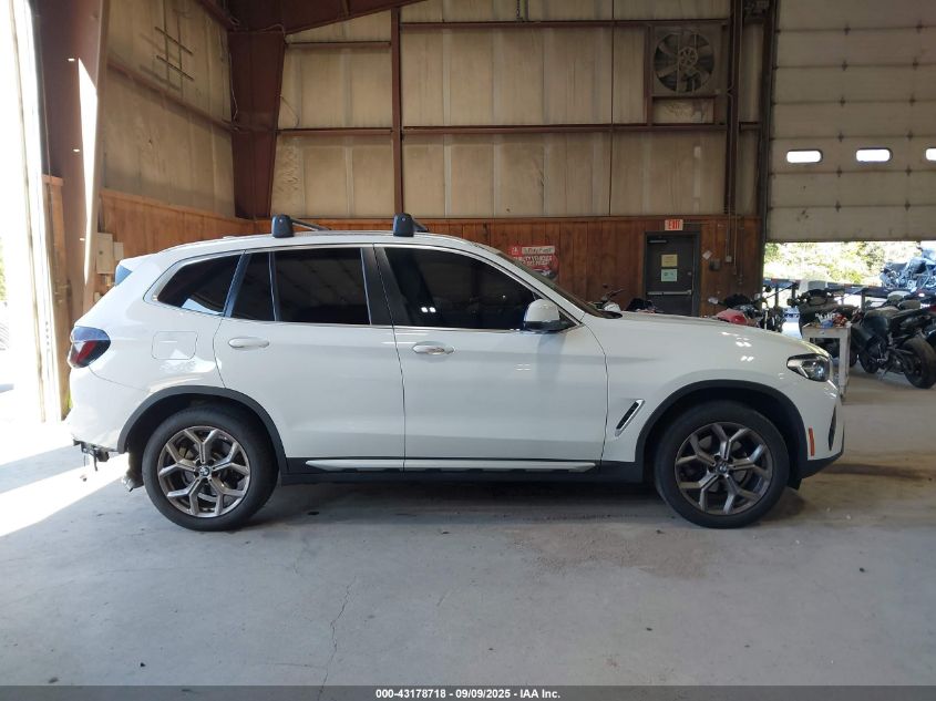 2022 BMW X3 xDrive30I VIN: WBX57DP06NN175610 Lot: 43178718