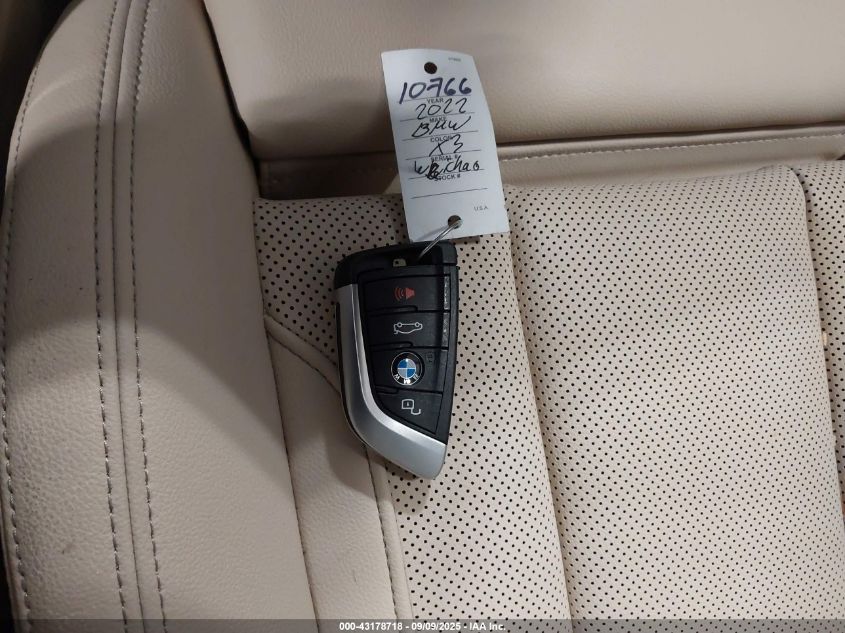 2022 BMW X3 xDrive30I VIN: WBX57DP06NN175610 Lot: 43178718