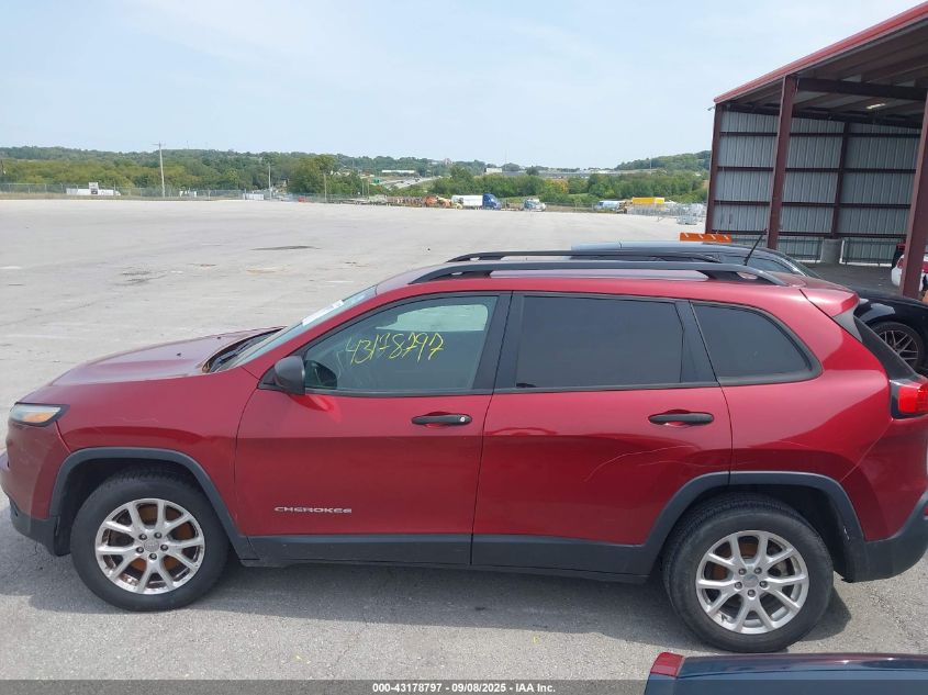 2016 Jeep Cherokee Sport VIN: 1C4PJLAB6GW362807 Lot: 43178797