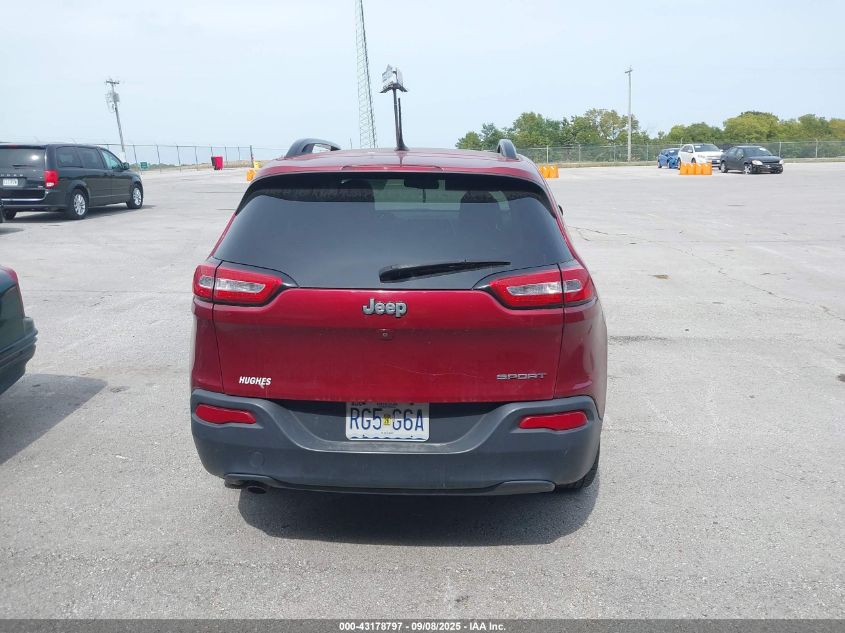 2016 Jeep Cherokee Sport VIN: 1C4PJLAB6GW362807 Lot: 43178797