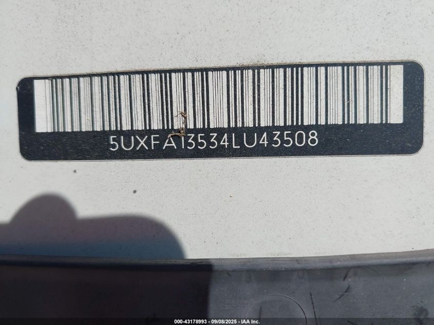 2004 BMW X5 3.0I VIN: 5UXFA13534LU43508 Lot: 43178993