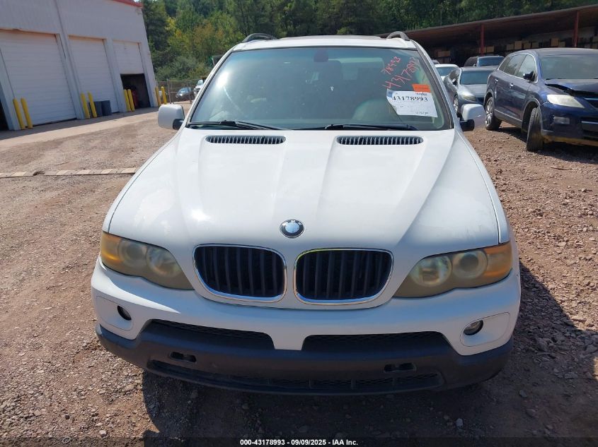 2004 BMW X5 3.0I VIN: 5UXFA13534LU43508 Lot: 43178993
