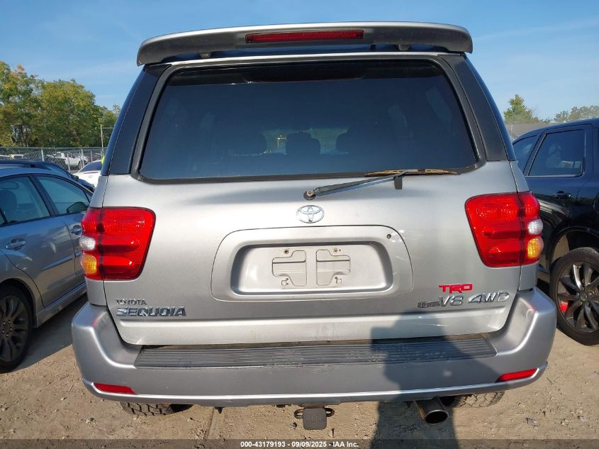 2002 Toyota Sequoia Limited V8 VIN: 5TDBT48A72S136436 Lot: 43179193