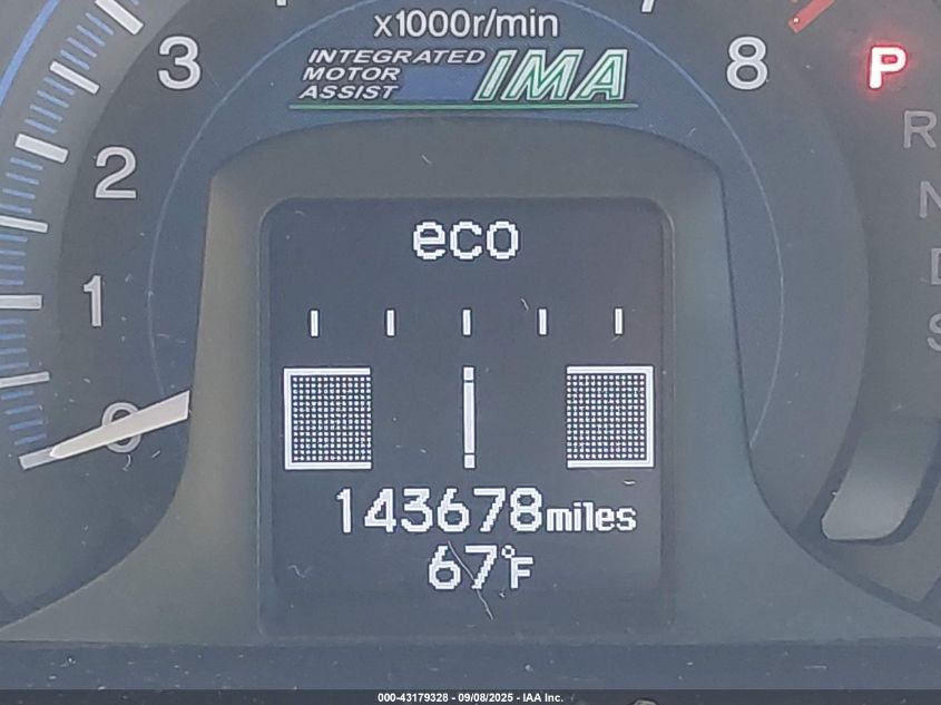 2012 Honda Insight Ex VIN: JHMZE2H74CS002203 Lot: 43179328