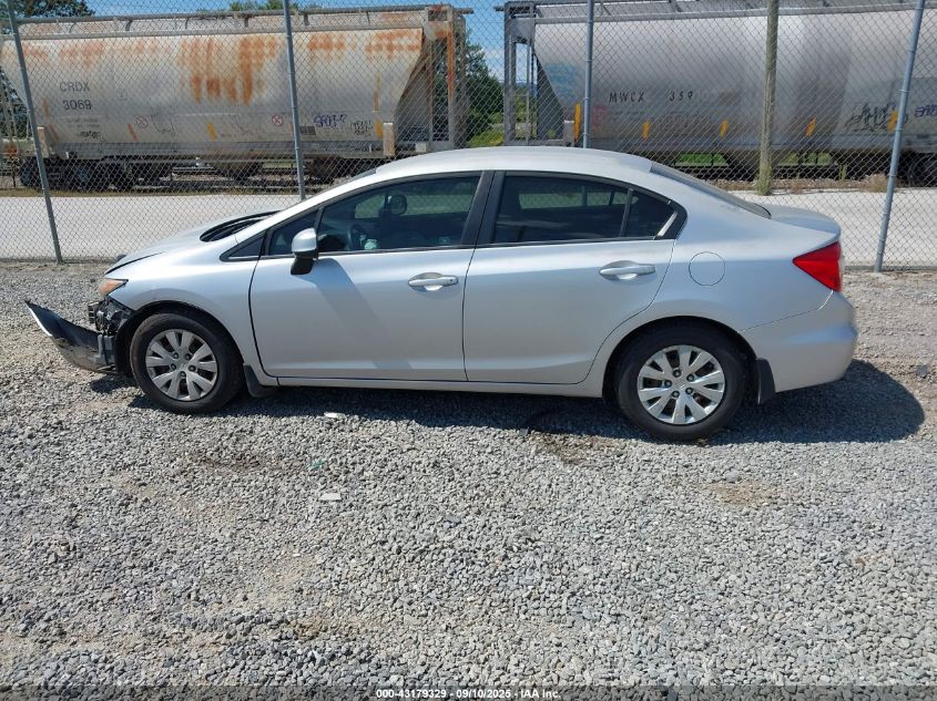 2012 Honda Civic Lx VIN: 2HGFB2F50CH300433 Lot: 43179329