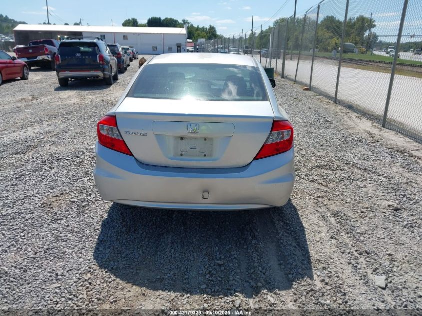 2012 Honda Civic Lx VIN: 2HGFB2F50CH300433 Lot: 43179329