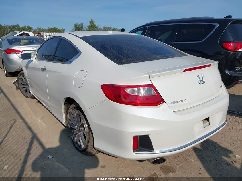 2015 Honda Accord Ex-L V-6 white coupe gasoline 1HGCT2B82FA008267 photo #4