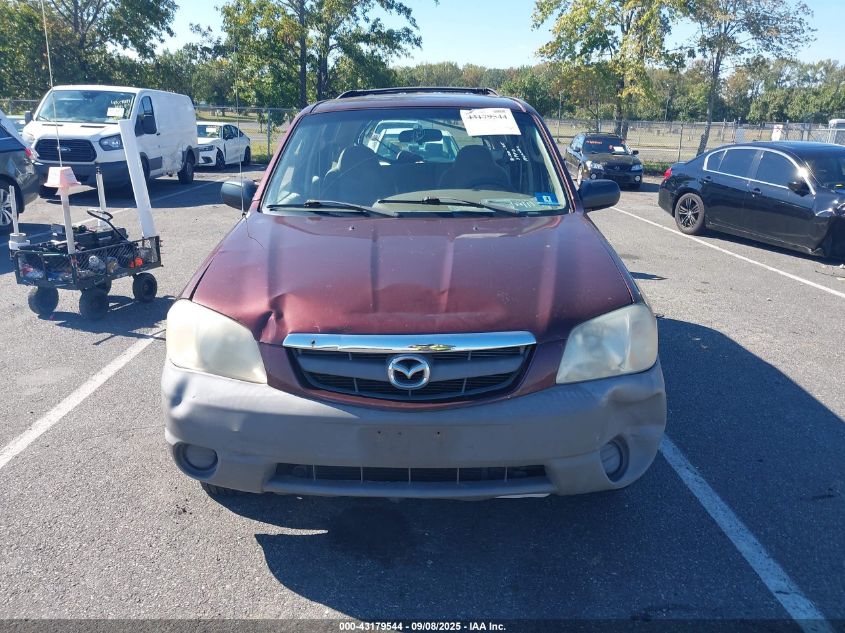 2001 Mazda Tribute Dx V6 VIN: 4F2YU06131KM17433 Lot: 43179544
