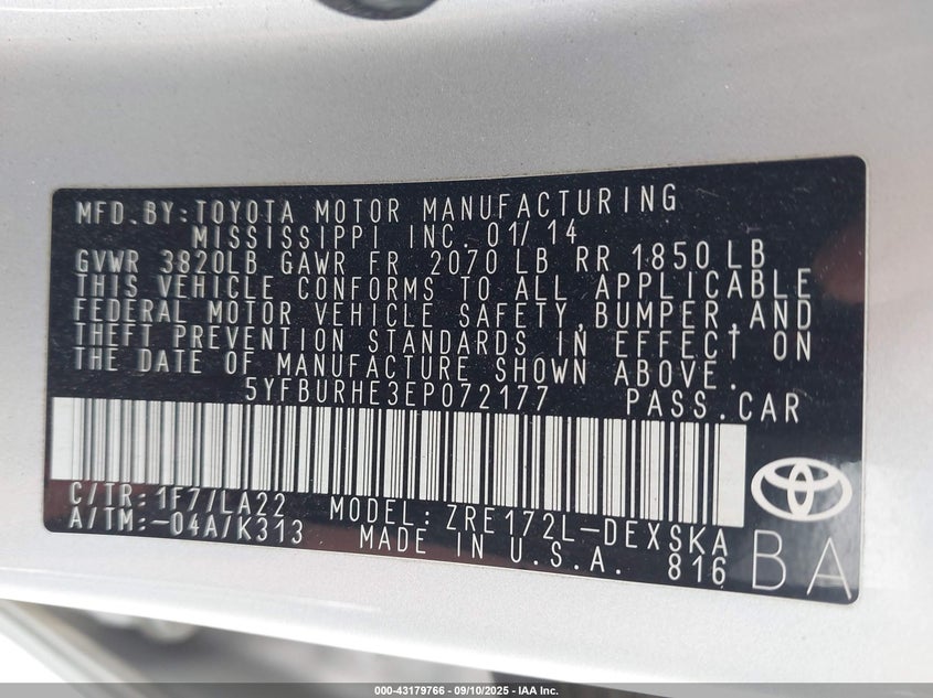 2014 TOYOTA COROLLA S PREMIUM - 5YFBURHE3EP072177