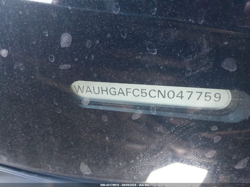 2012 Audi A6 3.0 Premium VIN: WAUHGAFC5CN047759 Lot: 43179910