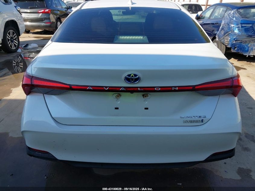 2019 Toyota Avalon Hybrid Limited VIN: 4T1B21FBXKU007482 Lot: 43180029