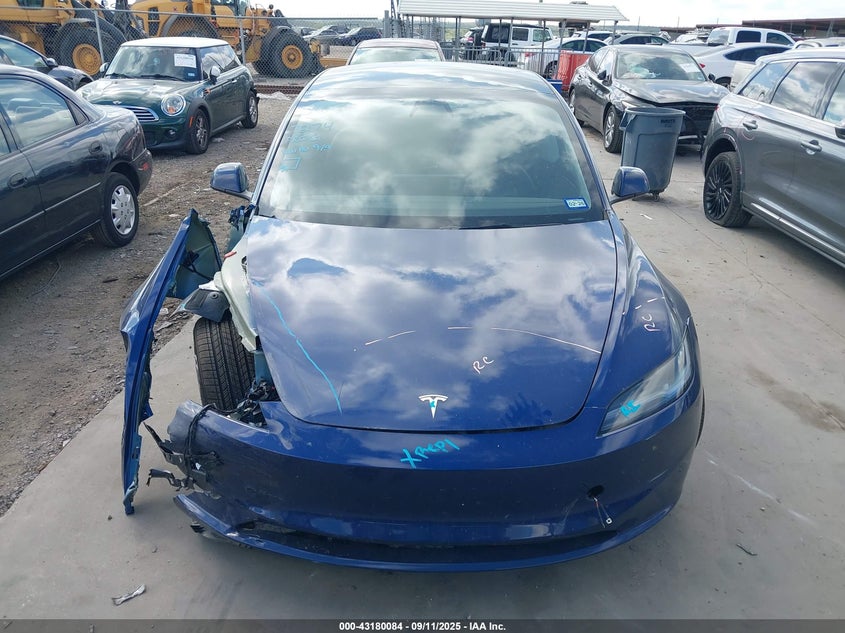 2025 Tesla Model 3 Long Range Rear-Wheel Drive VIN: 5YJ3E1EA2SF953982 Lot: 43180084