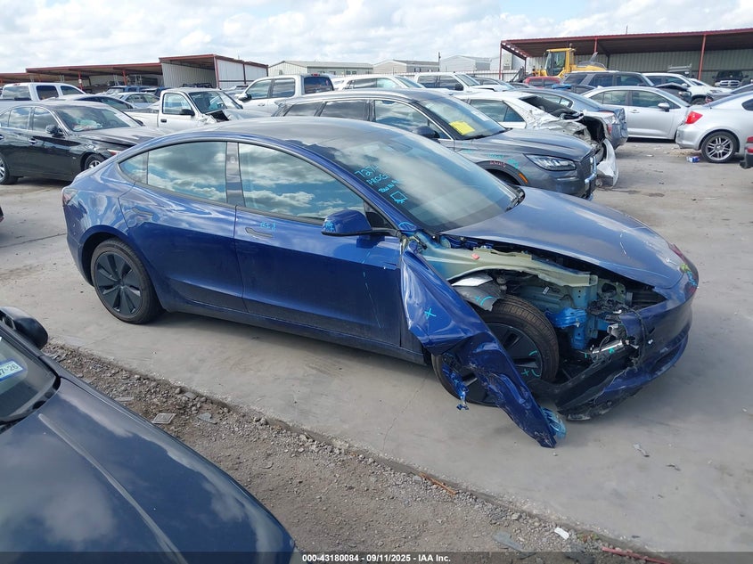 2025 Tesla Model 3 Long Range Rear-Wheel Drive VIN: 5YJ3E1EA2SF953982 Lot: 43180084