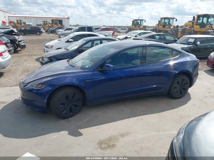 2025 Tesla Model 3 Long Range Rear-Wheel Drive VIN: 5YJ3E1EA2SF953982 Lot: 43180084