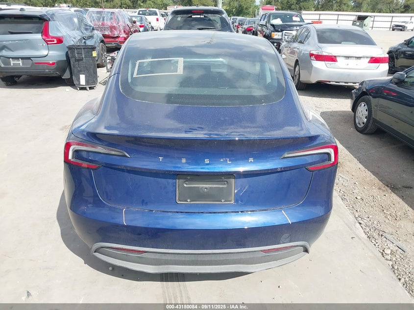 2025 Tesla Model 3 Long Range Rear-Wheel Drive VIN: 5YJ3E1EA2SF953982 Lot: 43180084