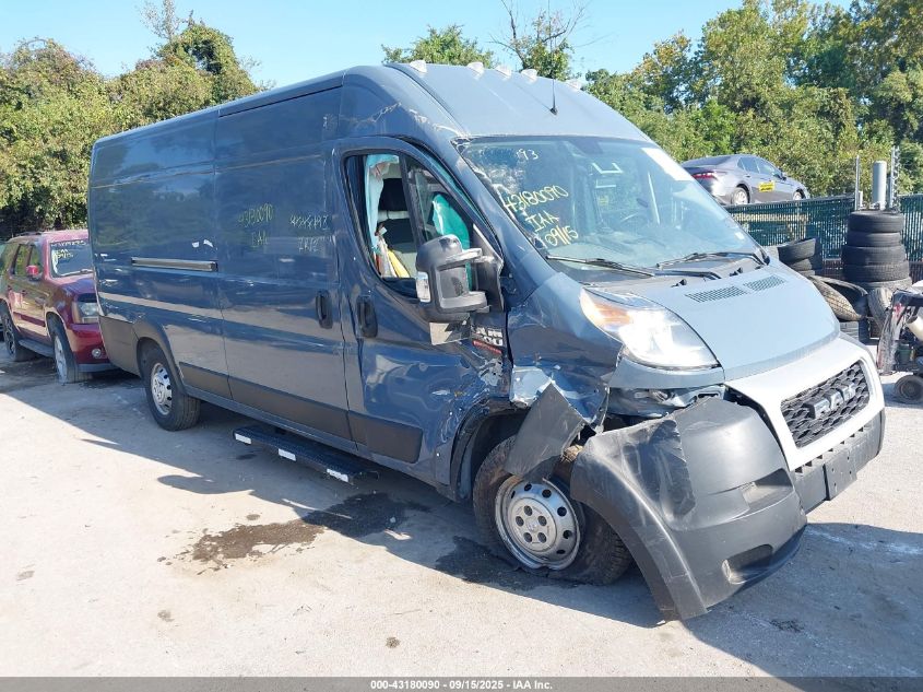 2020 Ram Promaster 3500 Cargo Van High Roof 159 Wb Ext VIN: 3C6URVJG8LE117330 Lot: 43180090
