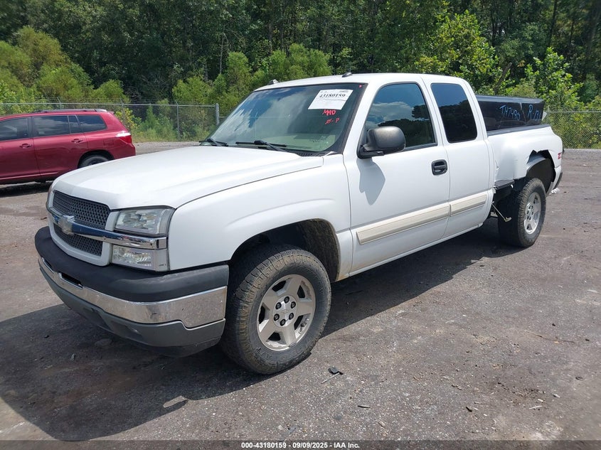 2005 Chevrolet Silverado 1500 Z71 white truck gasoline 1GCEK19B65Z292976 photo #3