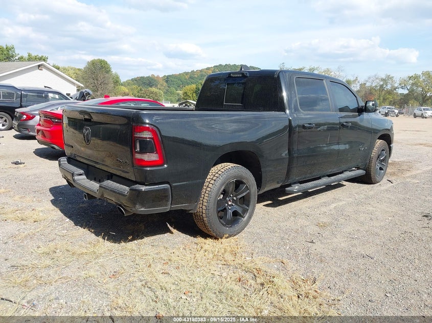 2023 Ram 1500 5.7 Big Horn 4x4 6'4 Box Black Lot 111043180383 Vin 1C6SRFMT4PN514864