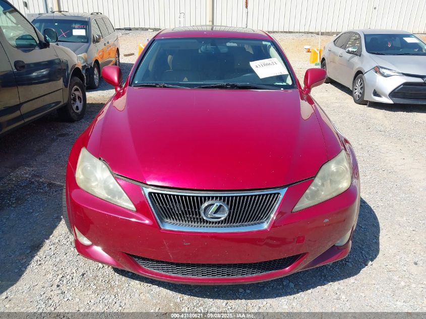 2006 Lexus Is 250 VIN: JTHCK262062001799 Lot: 43180621