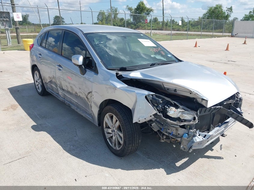 2015 Subaru Impreza 2.0I Premium silver hatchback gasoline JF1GPAC66F8225894 photo #1