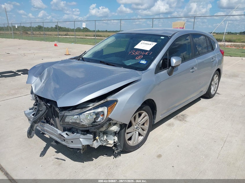 2015 Subaru Impreza 2.0I Premium silver hatchback gasoline JF1GPAC66F8225894 photo #3