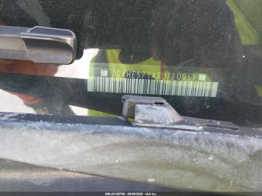 2008 Buick Lucerne Cxs VIN: 1G4HE57Y48U110059 Lot: 43180705