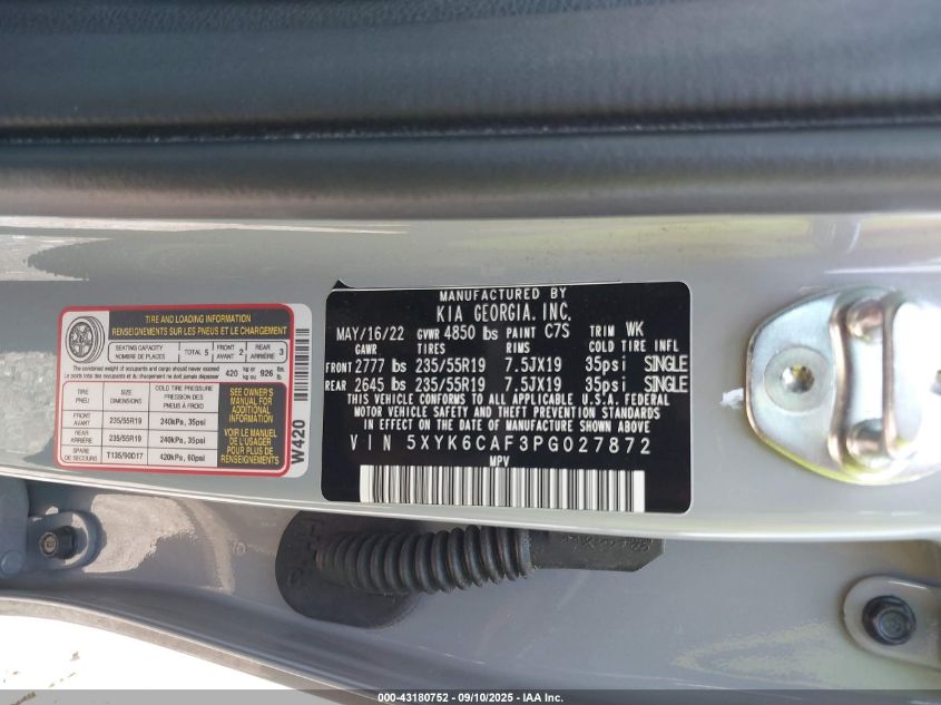 2023 Kia Sportage X Line VIN: 5XYK6CAF3PG027872 Lot: 43180752