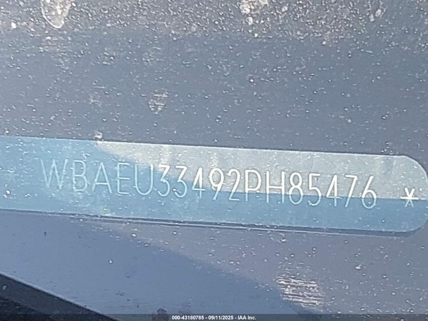 2002 BMW 325Xi VIN: WBAEU33492PH85476 Lot: 43180785