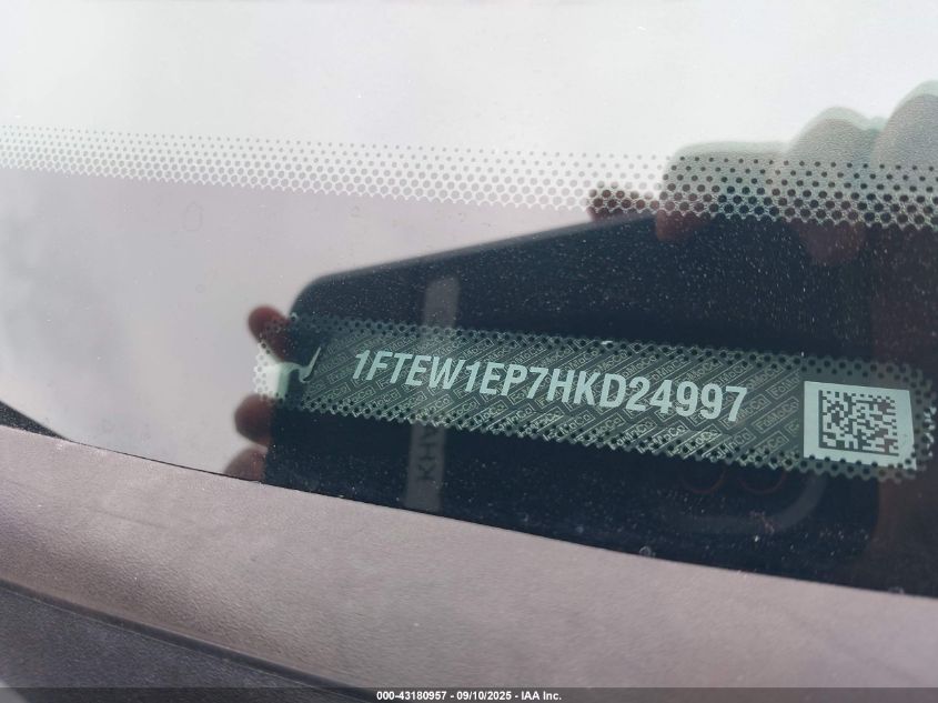 2017 Ford F-150 Xlt VIN: 1FTEW1EP7HKD24997 Lot: 43180957