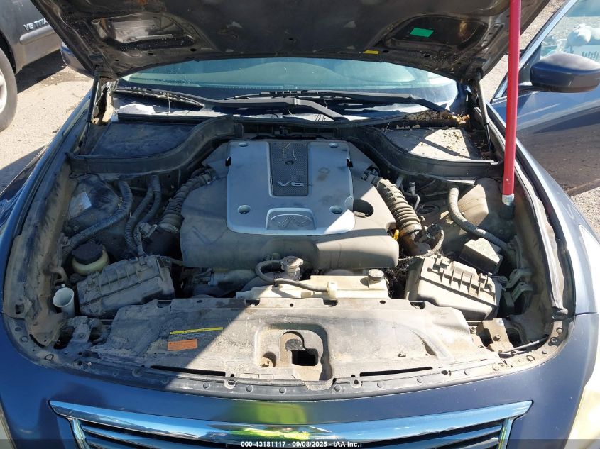 2011 Infiniti G25X VIN: JN1DV6AR8BM650504 Lot: 43181117