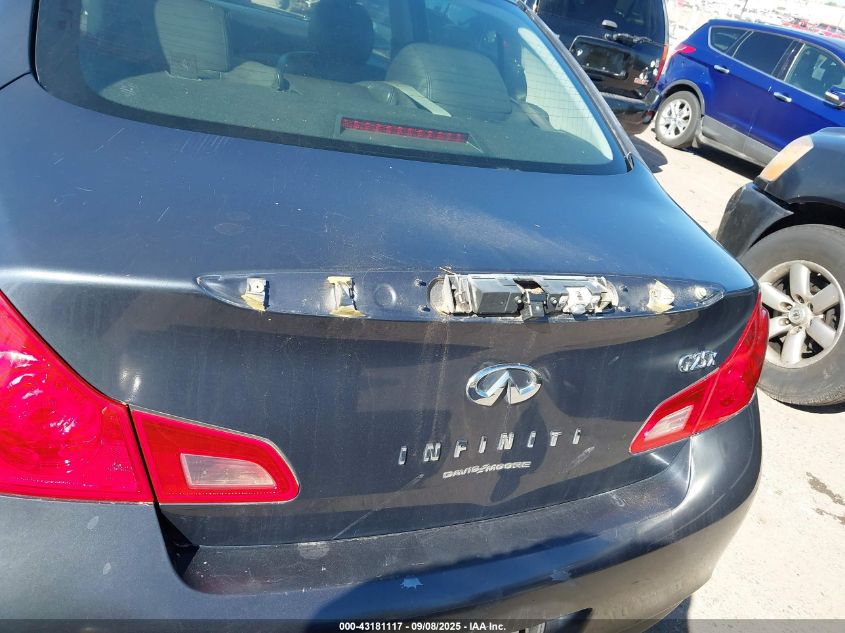 2011 Infiniti G25X VIN: JN1DV6AR8BM650504 Lot: 43181117