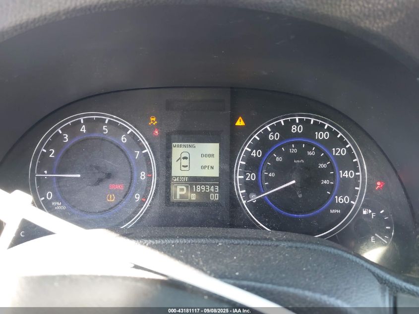 2011 Infiniti G25X VIN: JN1DV6AR8BM650504 Lot: 43181117