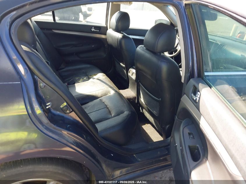 2011 Infiniti G25X VIN: JN1DV6AR8BM650504 Lot: 43181117