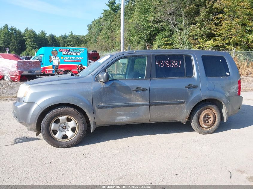 2009 Honda Pilot Lx VIN: 5FNYF48219B038172 Lot: 43181387