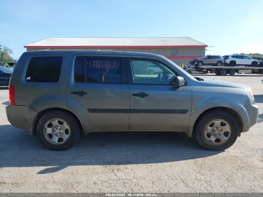 2009 Honda Pilot Lx VIN: 5FNYF48219B038172 Lot: 43181387