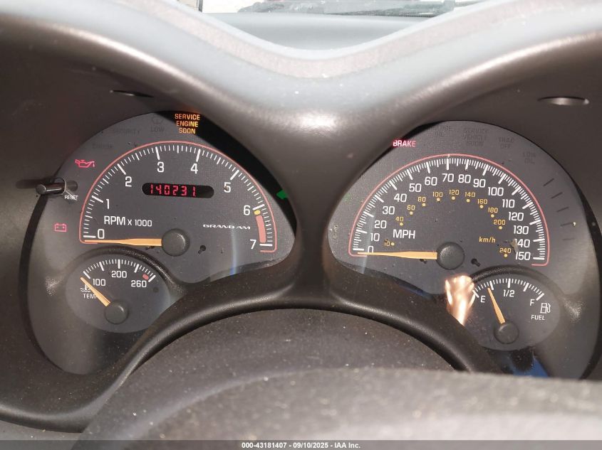 2003 Pontiac Grand Am Gt VIN: 1G2NW52E13C233225 Lot: 43181407