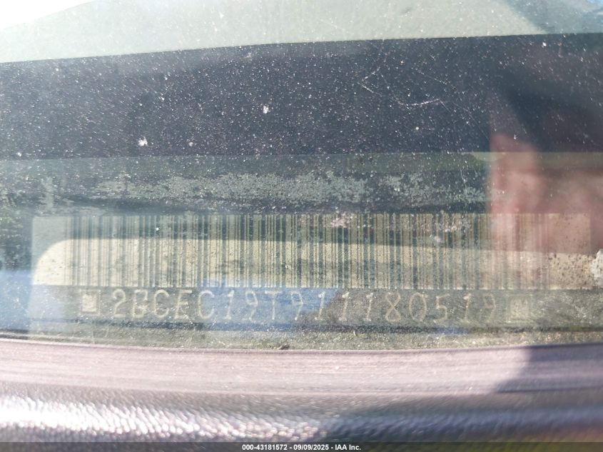 2001 Chevrolet Silverado 1500 Ls VIN: 2GCEC19T911180519 Lot: 43181572