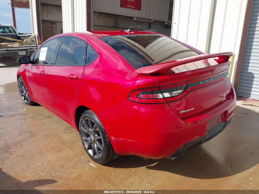 Vin: 1c3cdfbb8gd503799, lot: 43675989, dodge dart sxt 20163