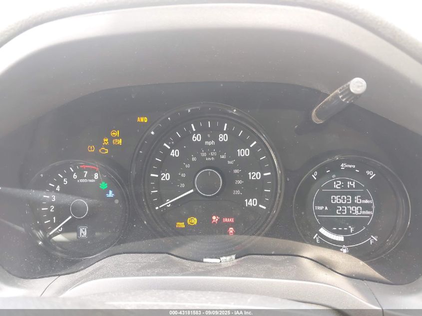 2017 Honda Hr-V Ex-L VIN: 3CZRU6H75HM727976 Lot: 43181583