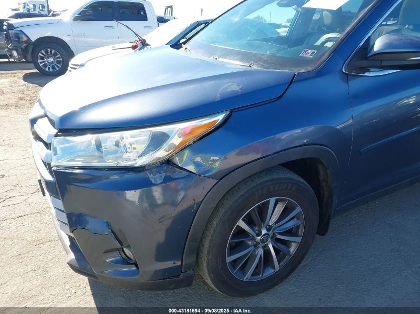 2019 Toyota Highlander Hybrid Xle VIN: 5TDJGRFH9KS053572 Lot: 43181694
