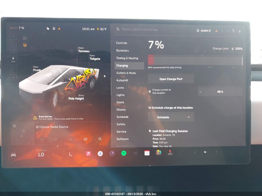 2024 Tesla Cybertruck Cyberbeast VIN: 7G2CEHEEXRA038829 Lot: 43182187