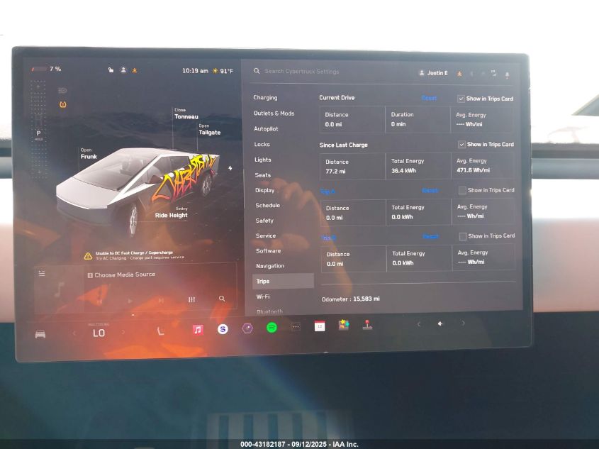 2024 Tesla Cybertruck Cyberbeast VIN: 7G2CEHEEXRA038829 Lot: 43182187