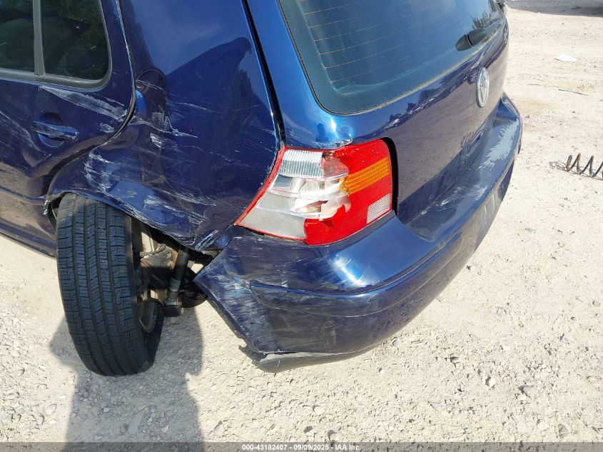 2002 Volkswagen Golf Gls 2.0L VIN: 9BWGB61J824040153 Lot: 43182407