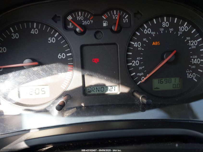 2002 Volkswagen Golf Gls 2.0L VIN: 9BWGB61J824040153 Lot: 43182407