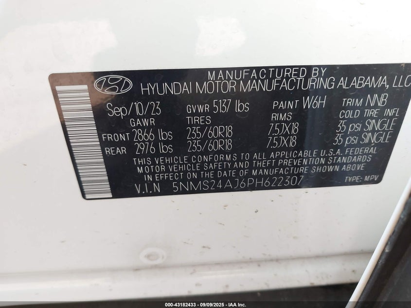 2023 HYUNDAI SANTA FE SEL - 5NMS24AJ6PH622307