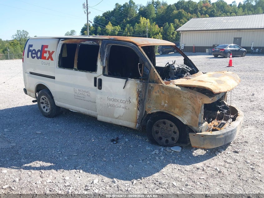 2012 Chevrolet Express 1500 Work Van white van gasoline 1GCSGAFX0C1141096 photo #1